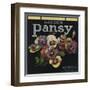 Golden Pansy Brand - Azusa, California - Citrus Crate Label-Lantern Press-Framed Art Print