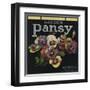 Golden Pansy Brand - Azusa, California - Citrus Crate Label-Lantern Press-Framed Art Print