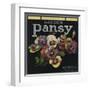 Golden Pansy Brand - Azusa, California - Citrus Crate Label-Lantern Press-Framed Art Print