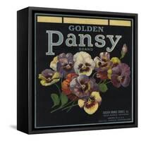 Golden Pansy Brand - Azusa, California - Citrus Crate Label-Lantern Press-Framed Stretched Canvas