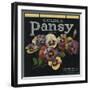 Golden Pansy Brand - Azusa, California - Citrus Crate Label-Lantern Press-Framed Art Print