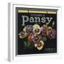 Golden Pansy Brand - Azusa, California - Citrus Crate Label-Lantern Press-Framed Art Print