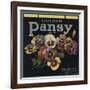 Golden Pansy Brand - Azusa, California - Citrus Crate Label-Lantern Press-Framed Art Print