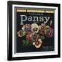 Golden Pansy Brand - Azusa, California - Citrus Crate Label-Lantern Press-Framed Art Print