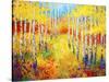 Golden Path-Marion Rose-Stretched Canvas