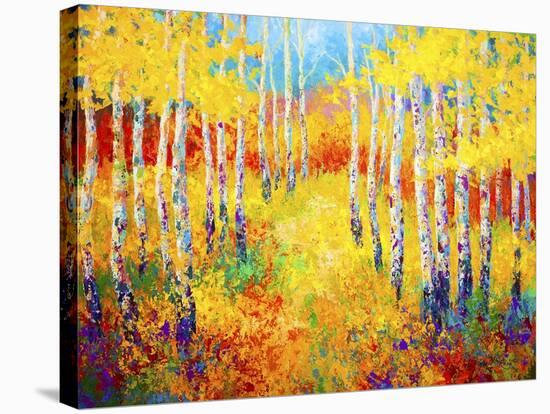 Golden Path-Marion Rose-Stretched Canvas