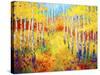 Golden Path-Marion Rose-Stretched Canvas