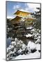 Golden Pavilion (Kinkaku-ji), UNESCO World Heritage Site, in winter, Kyoto, Japan, Asia-Damien Douxchamps-Mounted Photographic Print