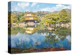 Golden Pavilion Kinkakuji Temple in Kyoto Japan-vichie81-Stretched Canvas