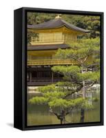 Golden Pavilion, Rokuon Ji Temple, Kinkaku Ji, Kyoto, Kansai, Honshu, Japan-Simanor Eitan-Framed Stretched Canvas
