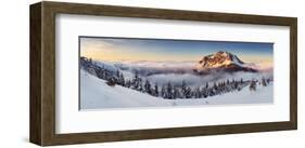 Golden Peak-null-Framed Art Print