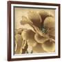 Golden Peony I-Linda Wood-Framed Giclee Print