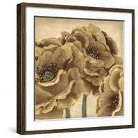 Golden Peony II-Linda Wood-Framed Giclee Print