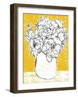 Golden Peony II-Annie Warren-Framed Art Print