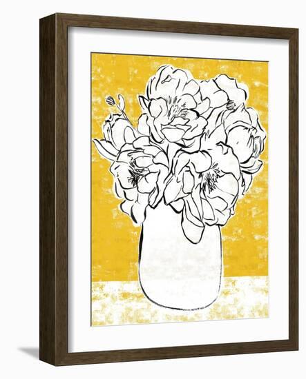 Golden Peony II-Annie Warren-Framed Art Print