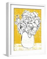 Golden Peony II-Annie Warren-Framed Art Print