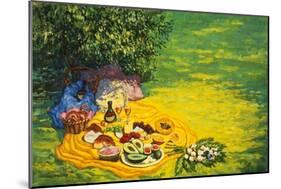 Golden Picnic, 1986-Ted Blackall-Mounted Giclee Print