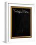 Golden Picture Frame Chalkboard Blackboard Used as Today's Menu-MarjanCermelj-Framed Art Print