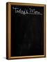 Golden Picture Frame Chalkboard Blackboard Used as Today's Menu-MarjanCermelj-Stretched Canvas