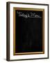 Golden Picture Frame Chalkboard Blackboard Used as Today's Menu-MarjanCermelj-Framed Art Print