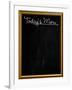 Golden Picture Frame Chalkboard Blackboard Used as Today's Menu-MarjanCermelj-Framed Art Print