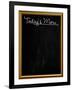 Golden Picture Frame Chalkboard Blackboard Used as Today's Menu-MarjanCermelj-Framed Art Print