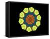 Golden Polygon Flower-backgroundgeo-Framed Stretched Canvas