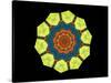 Golden Polygon Flower-backgroundgeo-Stretched Canvas