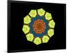 Golden Polygon Flower-backgroundgeo-Framed Art Print