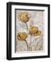 Golden Poppies on Taupe II-Tim O'toole-Framed Art Print