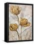 Golden Poppies on Taupe II-Tim O'toole-Framed Stretched Canvas