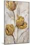 Golden Poppies on Taupe II-Tim OToole-Mounted Art Print