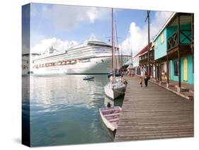 Golden Princess Cruise Ship Docked in St. John's, Antigua, Caribbean-Jerry & Marcy Monkman-Stretched Canvas