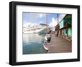 Golden Princess Cruise Ship Docked in St. John's, Antigua, Caribbean-Jerry & Marcy Monkman-Framed Photographic Print