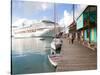 Golden Princess Cruise Ship Docked in St. John's, Antigua, Caribbean-Jerry & Marcy Monkman-Stretched Canvas