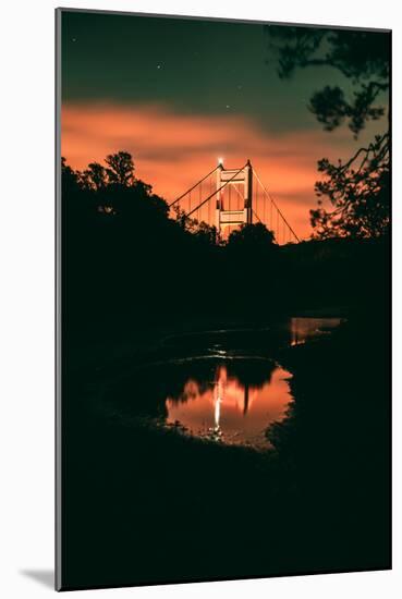 Golden Puddle Reflection, Golden Gate Bridge, San Francisco, Marin Headlands-Vincent James-Mounted Photographic Print