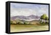 Golden Purple Landscape-Jacob Q-Framed Stretched Canvas