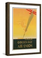 Golden Ray Biplane Poster-null-Framed Art Print