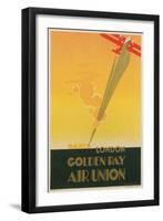 Golden Ray Biplane Poster-null-Framed Art Print