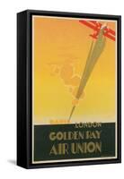 Golden Ray Biplane Poster-null-Framed Stretched Canvas
