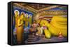 Golden Reclining Buddha at Temple of the Tooth (Temple of the Sacred Tooth Relic) in Kandy-Matthew Williams-Ellis-Framed Stretched Canvas