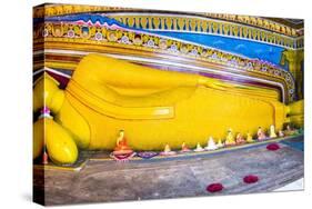 Golden Reclining Buddha at Temple of the Tooth (Temple of the Sacred Tooth Relic) in Kandy-Matthew Williams-Ellis-Stretched Canvas