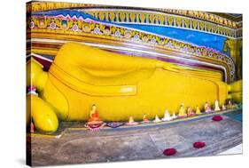 Golden Reclining Buddha at Temple of the Tooth (Temple of the Sacred Tooth Relic) in Kandy-Matthew Williams-Ellis-Stretched Canvas