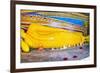 Golden Reclining Buddha at Temple of the Tooth (Temple of the Sacred Tooth Relic) in Kandy-Matthew Williams-Ellis-Framed Photographic Print