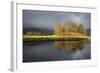 Golden Reflection in the River Brathey-null-Framed Photographic Print
