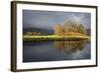 Golden Reflection in the River Brathey-null-Framed Photographic Print