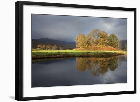 Golden Reflection in the River Brathey-null-Framed Photographic Print