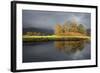 Golden Reflection in the River Brathey-null-Framed Photographic Print