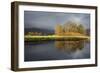 Golden Reflection in the River Brathey-null-Framed Photographic Print
