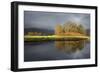 Golden Reflection in the River Brathey-null-Framed Photographic Print